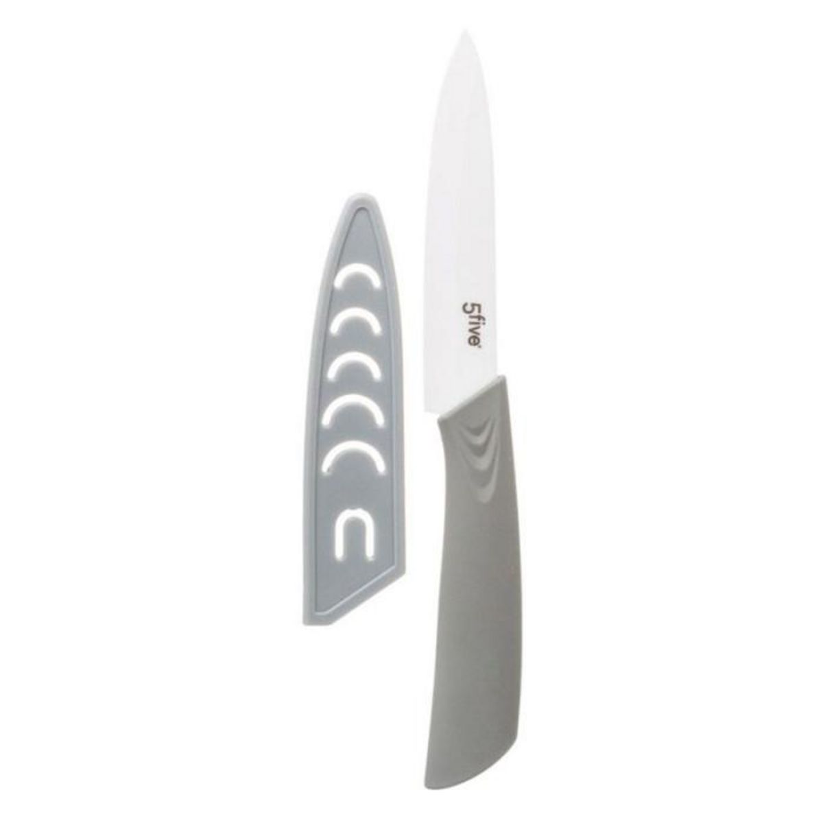 FIVE Couteau en Céramique  Zirco  20cm Gris & Blanc
