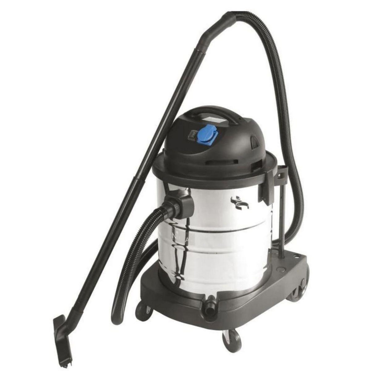 NIKLAS Aspirateur Eau et Poussière 1400W Cuve inox 50L - Aspirateur industriel pour sols solides et liquides NIKLAS