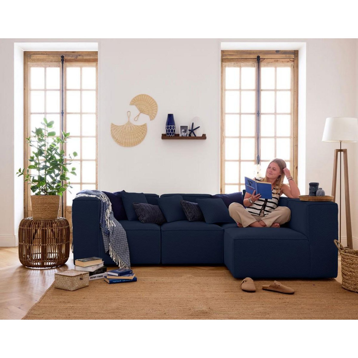 LISA DESIGN Arty - module d'assise - en tissu mailles 3d