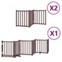 Voir la diapositive 2 : VIDAXL Barriere pour chien porte pliable 12 panneaux bois de peuplier