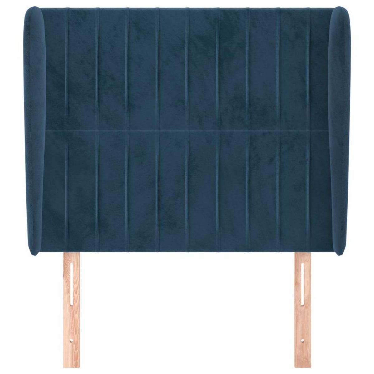 VIDAXL Tete de lit avec oreilles Bleu fonce 103x23x118/128 cm Velours