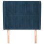 Voir la diapositive 3 : VIDAXL Tete de lit avec oreilles Bleu fonce 103x23x118/128 cm Velours