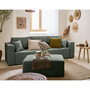 Voir la diapositive 2 : BEST MOBILIER Topaze - canapé 3 places - convertible avec coffre - en tissu velours relief