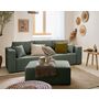 Voir la diapositive 2 : BEST MOBILIER Topaze - canapé 3 places - convertible avec coffre - en tissu velours relief