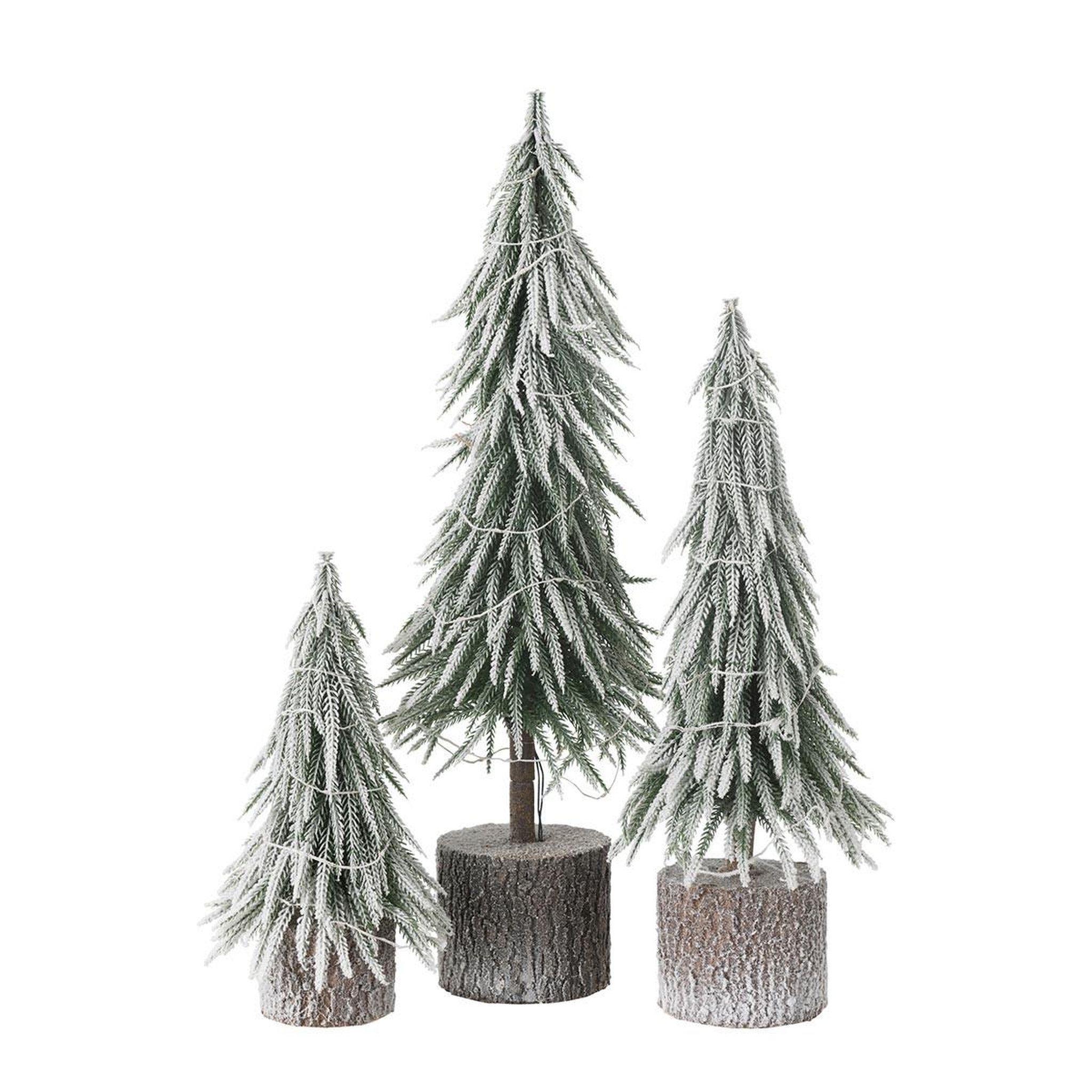 Voir la diapositive 5 : J-LINE Sapin de noël déco à led  luther  30cm vert