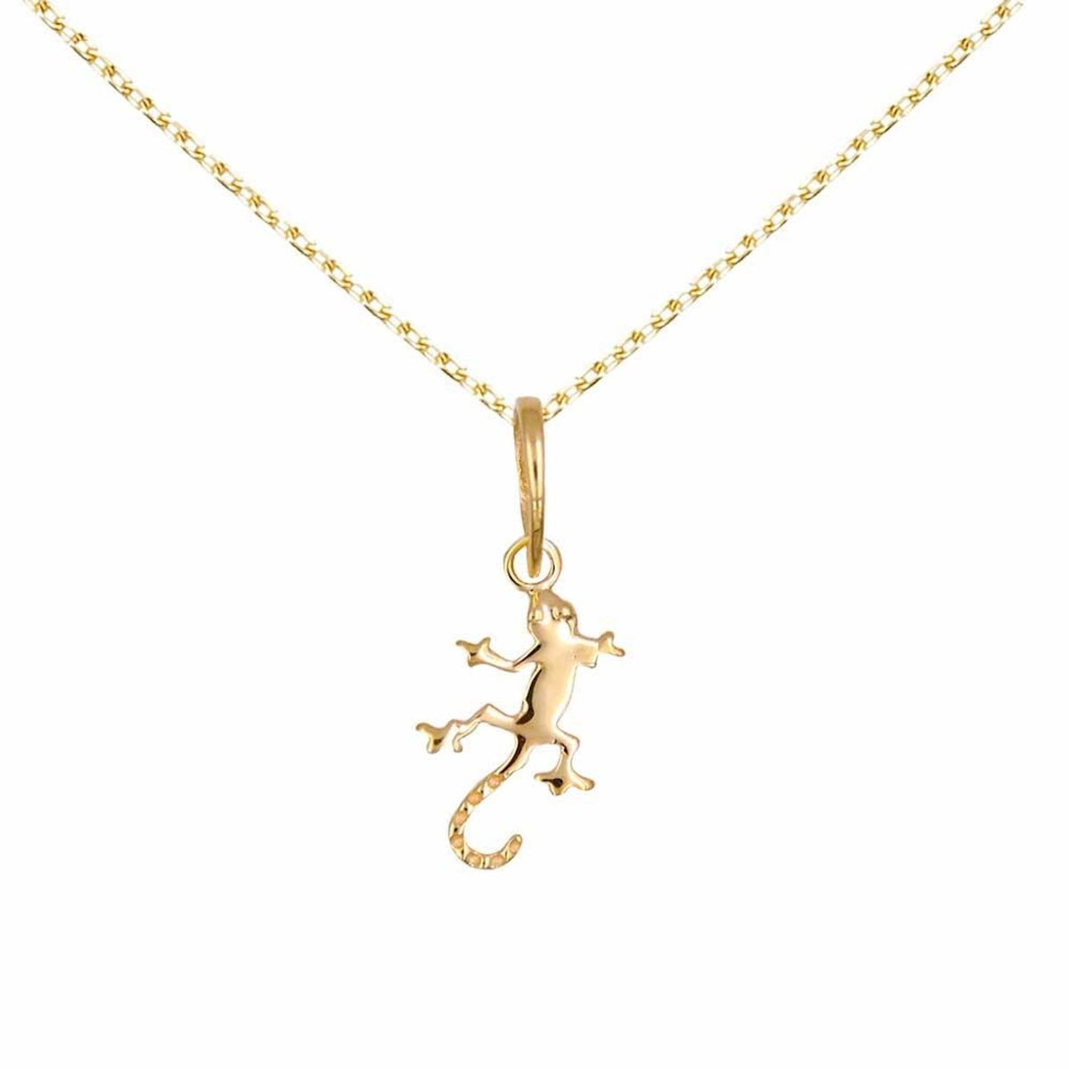 L'ATELIER D'AZUR Collier - Pendentif Or Jaune Salamandre - Chaine Dorée