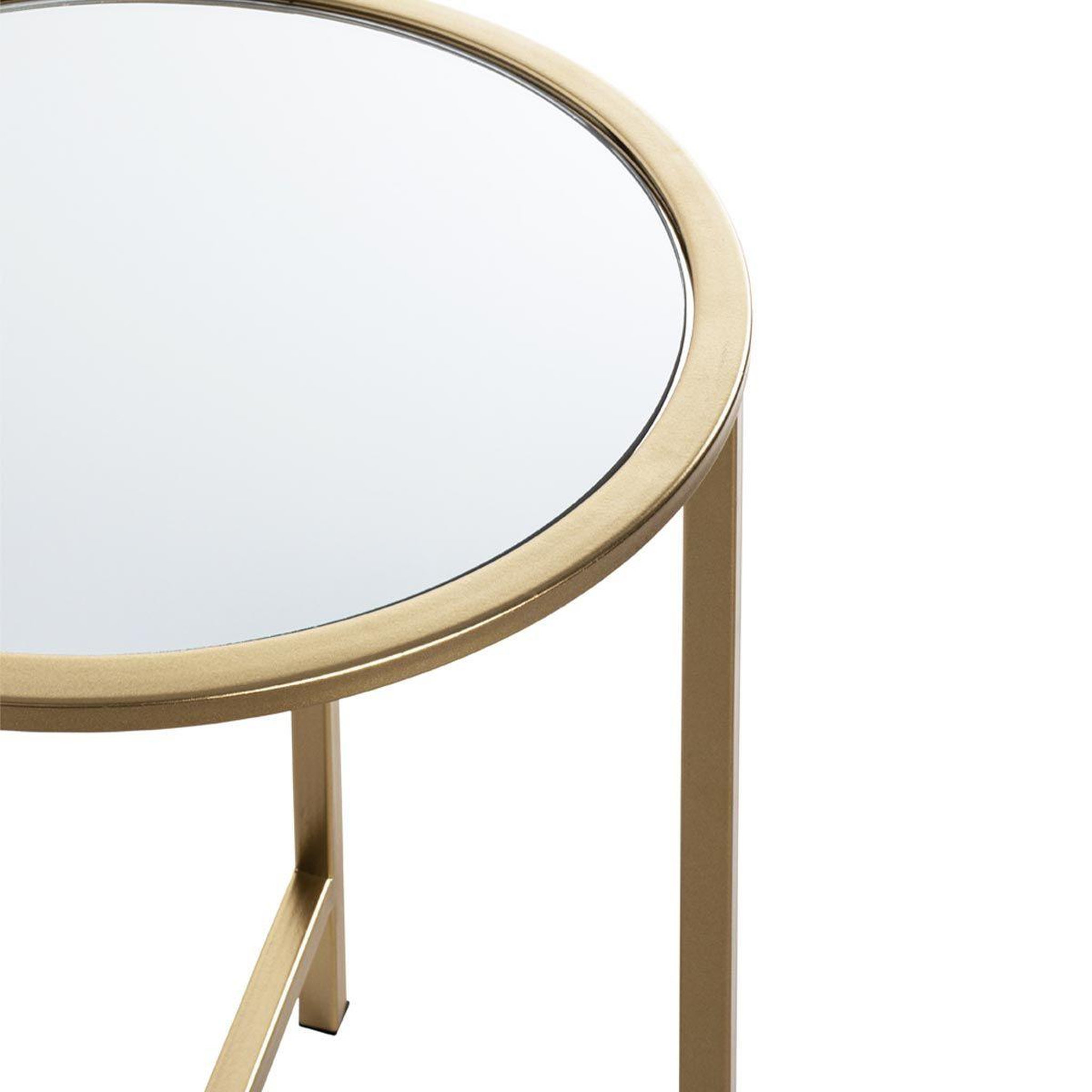 Voir la diapositive 4 : Paris Prix Table d'appoint design  miroir  53cm or
