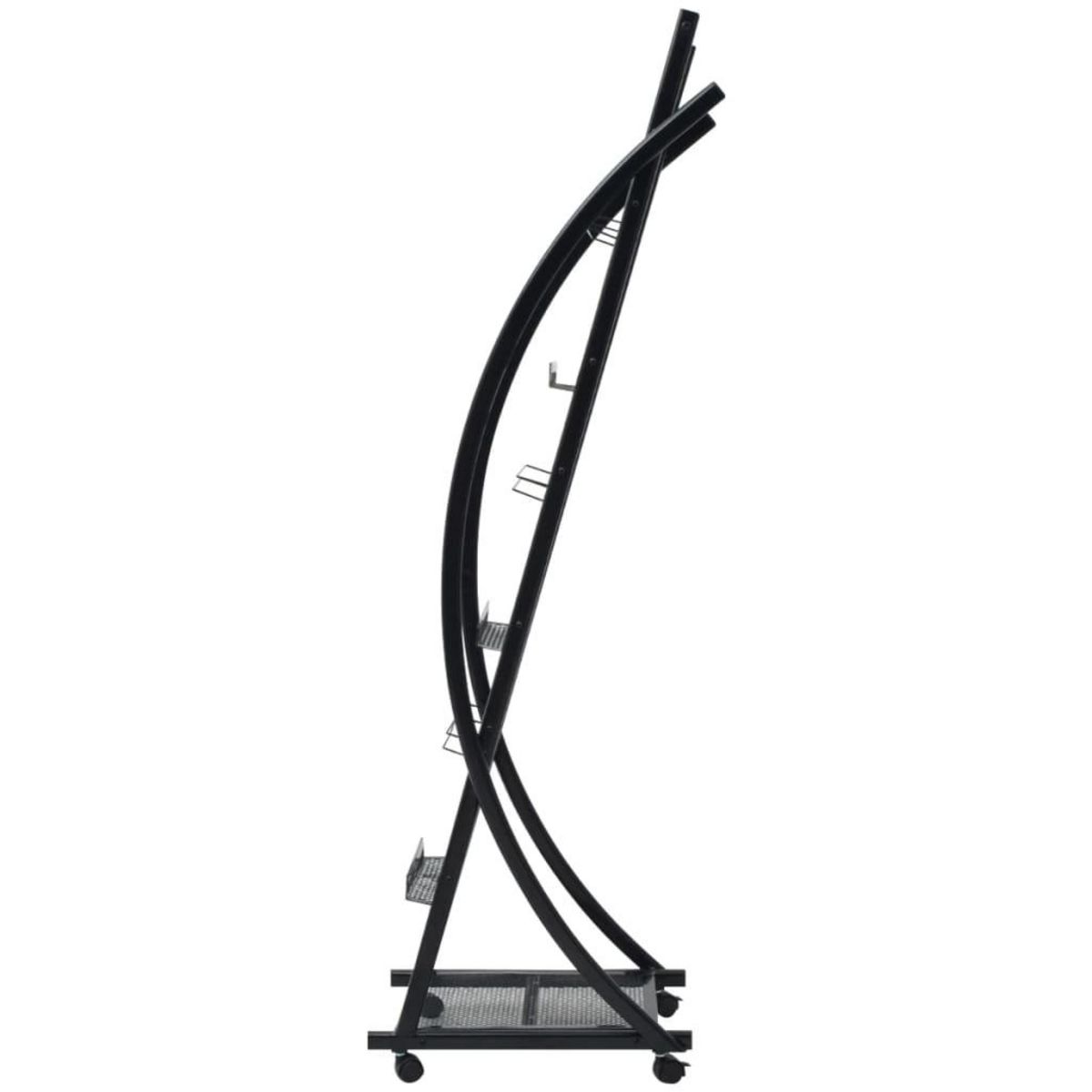 VIDAXL Porte-revue 40 x 32 x 131 cm Noir A4