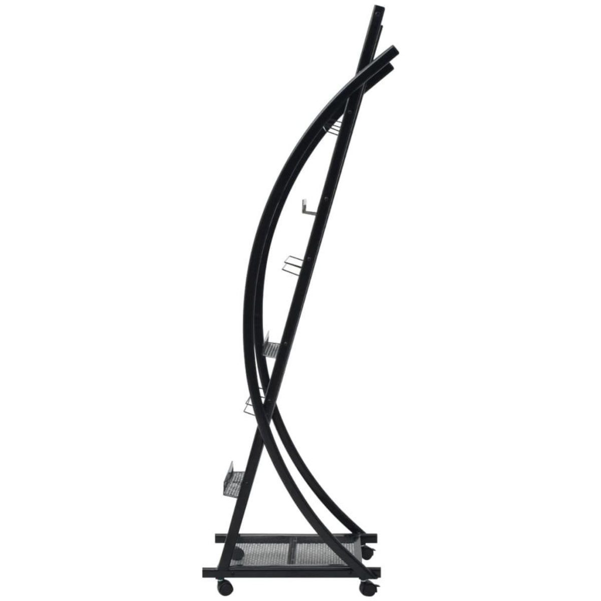 VIDAXL Porte-revue 40 x 32 x 131 cm Noir A4