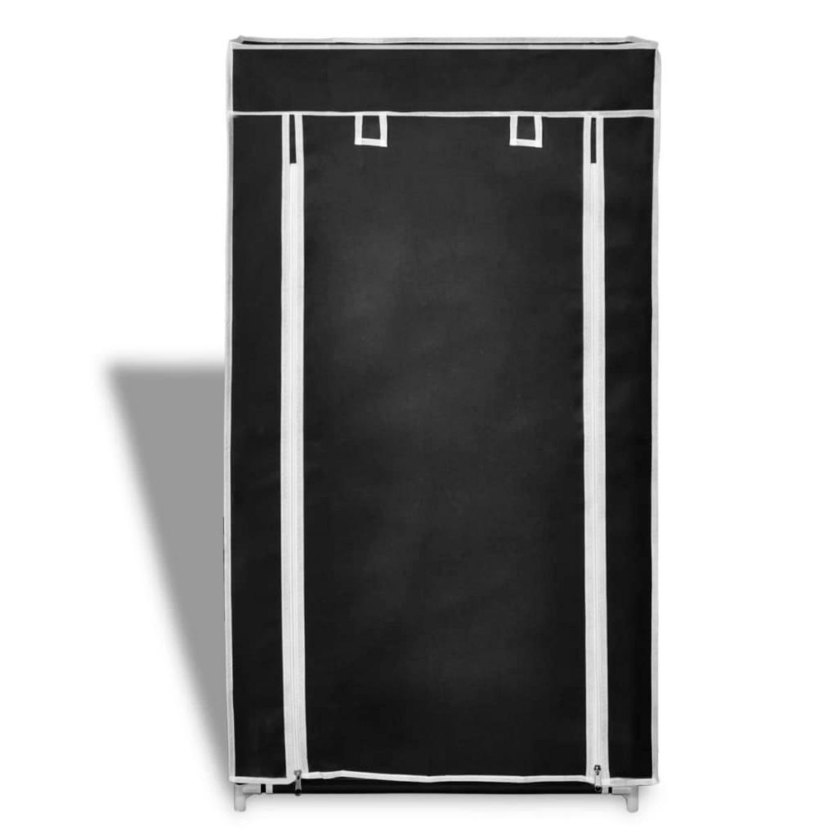 VIDAXL Armoire a chaussures avec housse 58 x 28 x 106 cm Tissu Noir