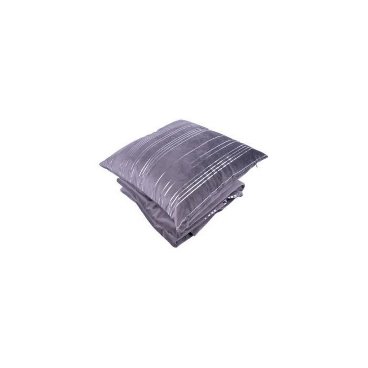 Paris Prix Ensemble Coussin & Plaid  Prisma III  130x170cm Gris