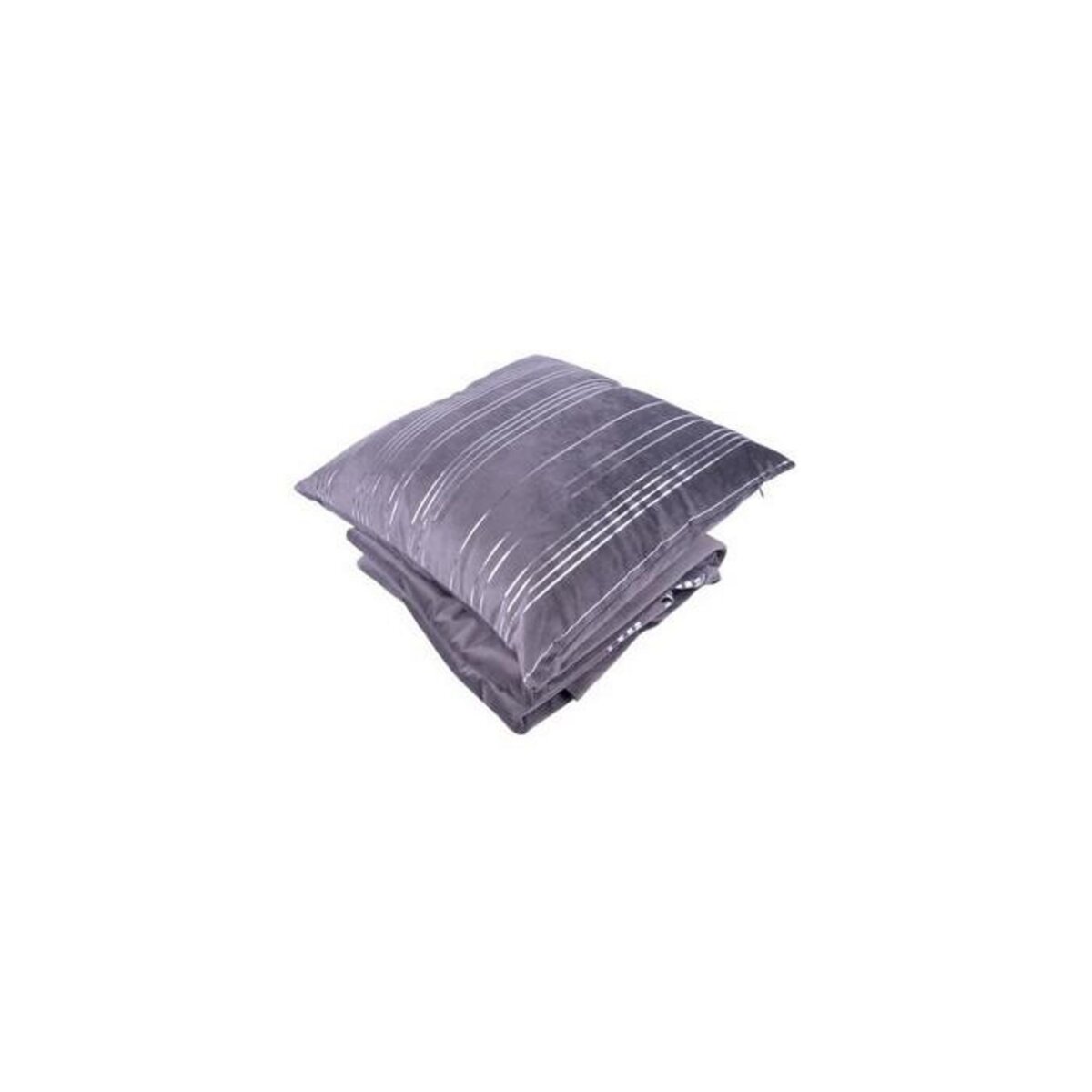 Paris Prix Ensemble Coussin & Plaid  Prisma III  130x170cm Gris