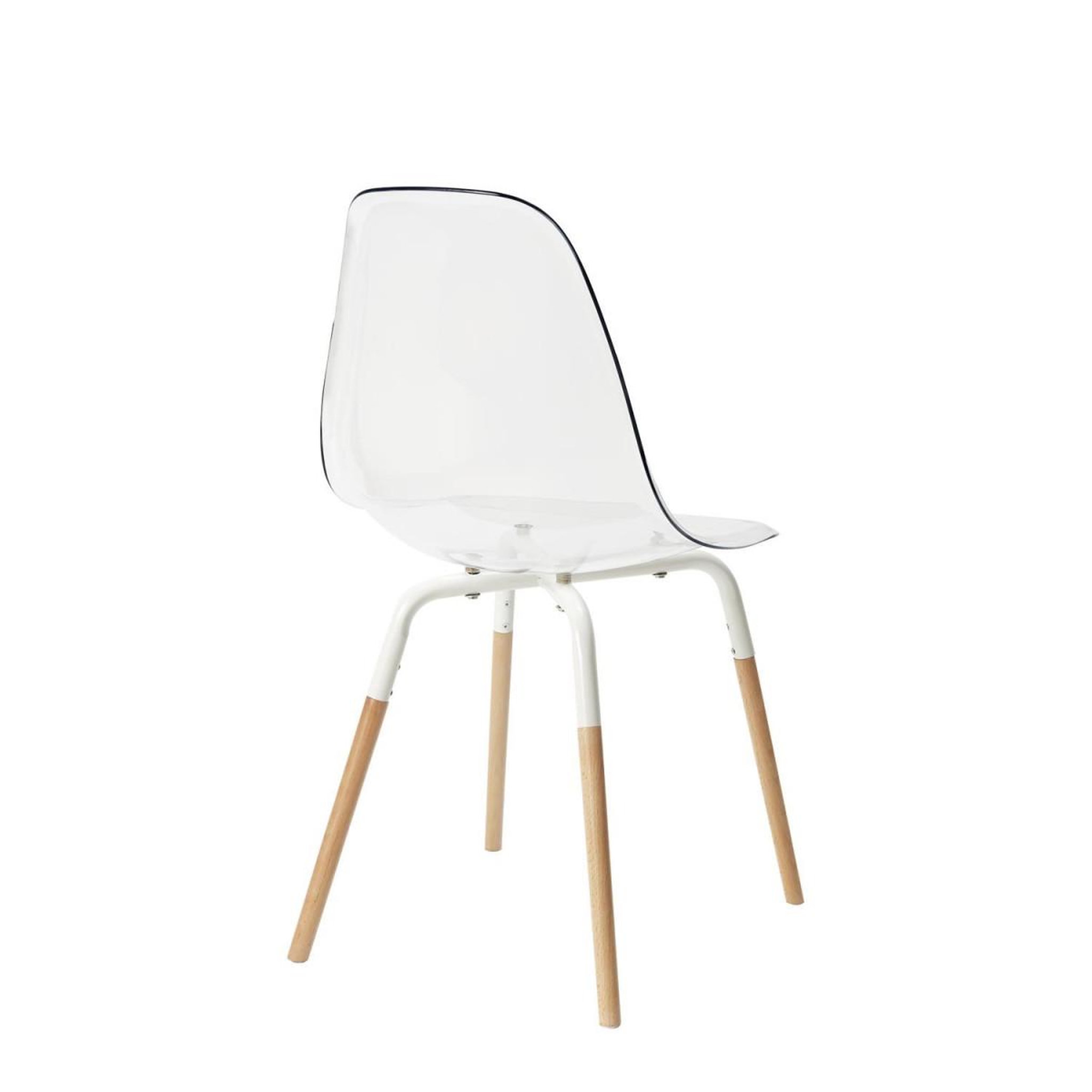 Voir la diapositive 6 : The Home Deco Factory Lot de 4 chaises scandinaves  phénix  81cm transparent