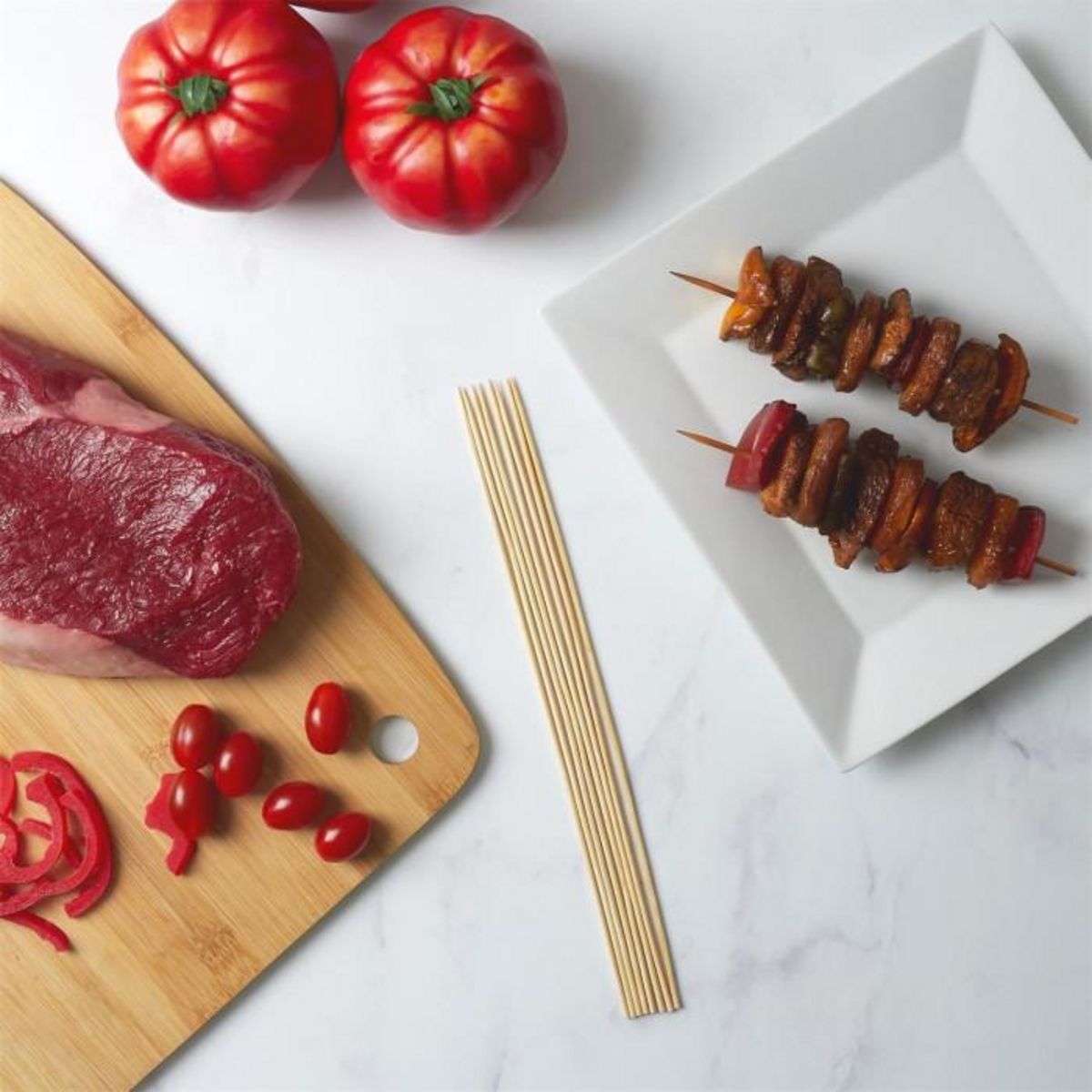 Paris Prix Lot de 100 Piques à Brochette  Bois  30cm Naturel