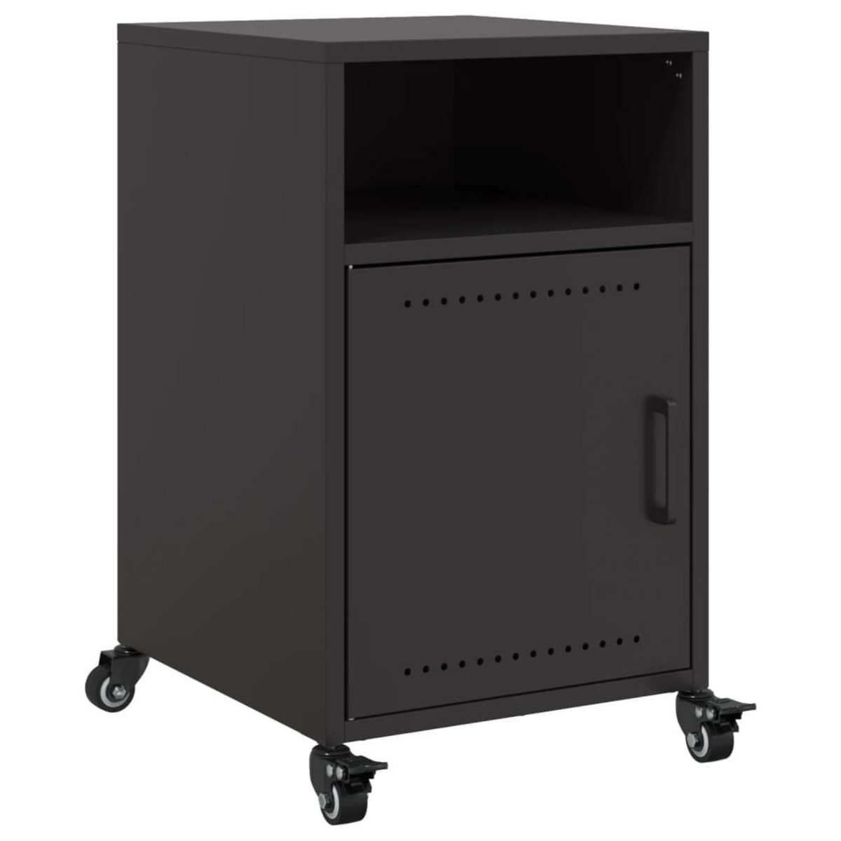 VIDAXL Table de chevet noir 36x39x59 cm acier