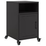 Voir la diapositive 2 : VIDAXL Table de chevet noir 36x39x59 cm acier