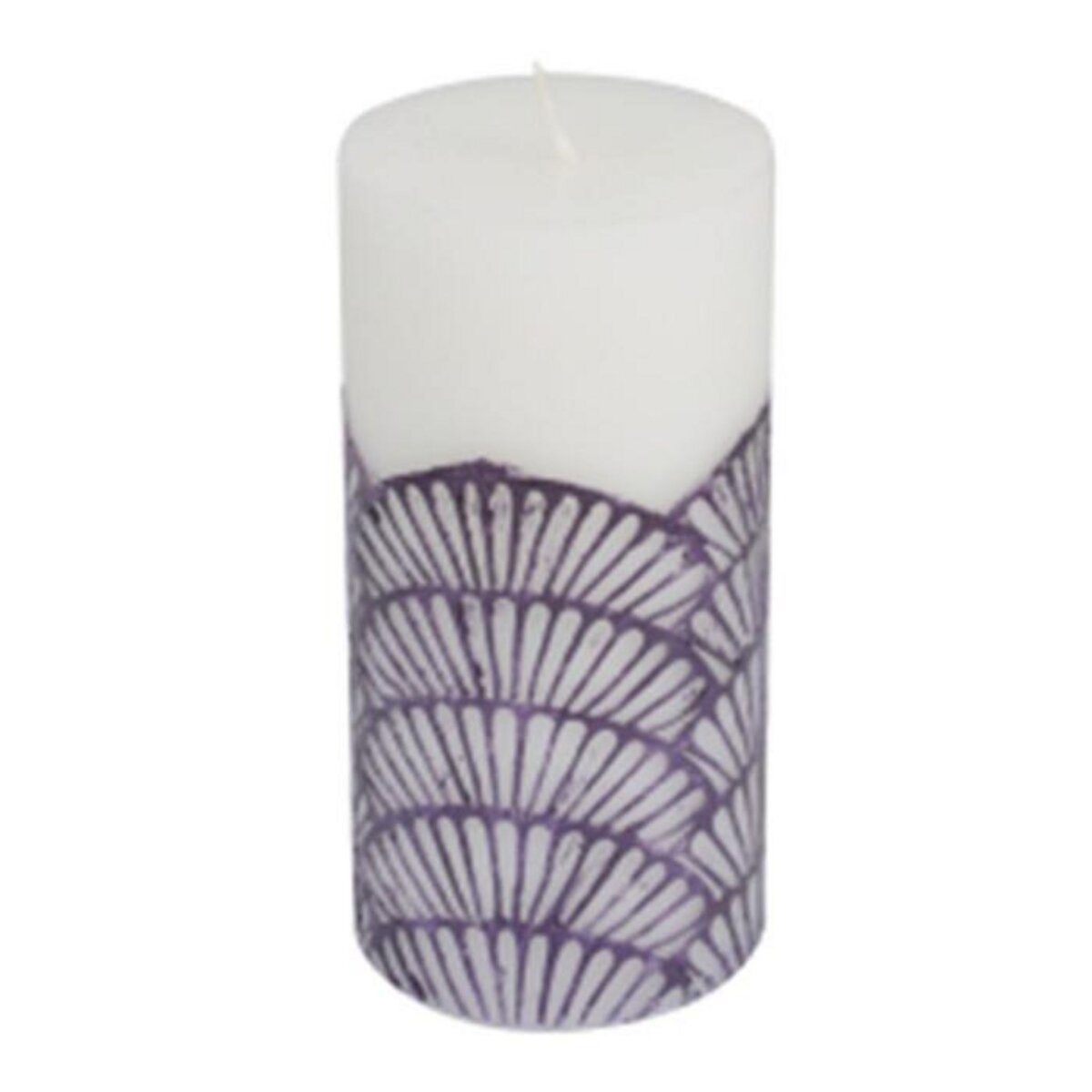 Paris Prix Bougie Pilier Déco  Mermaid  14cm Violet & Blanc
