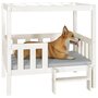 Voir la diapositive 4 : VIDAXL Lit pour chien Blanc 95,5x73,5x90 cm Bois de pin solide