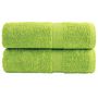 Voir la diapositive 1 : VIDAXL Serviettes de visage de qualité sup. SOLUND 2 pcs vert pomme