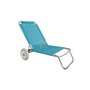Voir la diapositive 1 : O'Beach Chaise de plage pliable - O'Beach - Avec roulettes - Dimensions : 124 x 64 x 82 cm