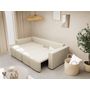 Voir la diapositive 2 : BEST MOBILIER Daryl - canapé d'angle réversible 4 places convertible avec coffre en tissu texturé