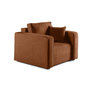 Voir la diapositive 1 : BEST MOBILIER Topaze - fauteuil - en tissu velours relief