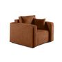 Voir la diapositive 1 : BEST MOBILIER Topaze - fauteuil - en tissu velours relief