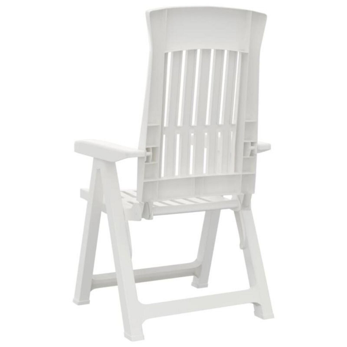 VIDAXL Chaises inclinables de jardin lot de 2 blanc PP