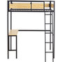 Voir la diapositive 4 : Habitat et Jardin Lit mezzanine avec bureau  Ethan  - 90 x 190 cm - Noir