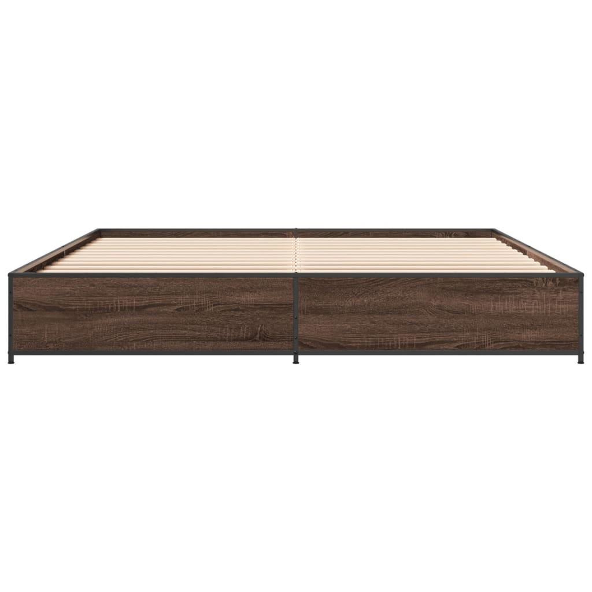 Voir la diapositive 4 : VIDAXL Cadre de lit sans matelas chene marron 200x200 cm