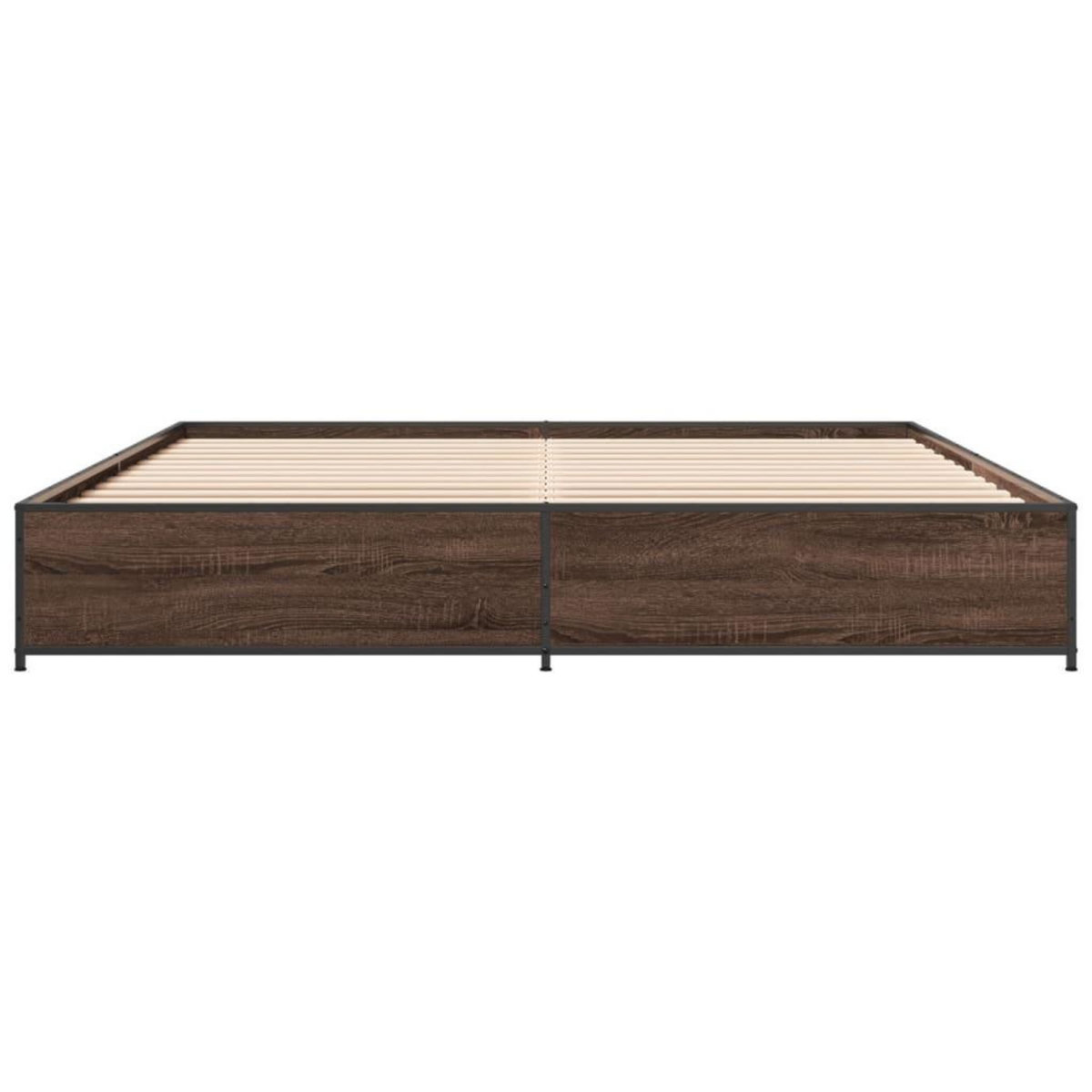 VIDAXL Cadre de lit sans matelas chene marron 200x200 cm