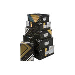 FEERIC LIGHT & CHRISTMAS Lot de 6 Boîtes Imprimées  Grand Hôtel  48cm Noir