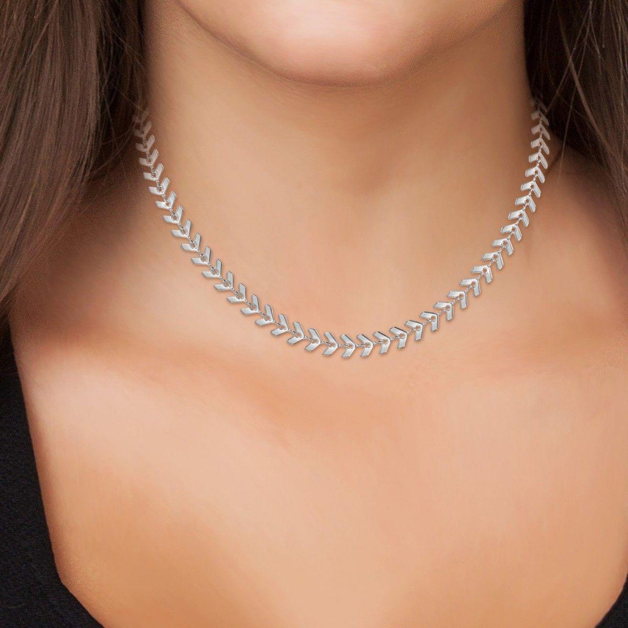 Voir la diapositive 2 : SC CRYSTAL Collier en acier inoxydable SC Crystal