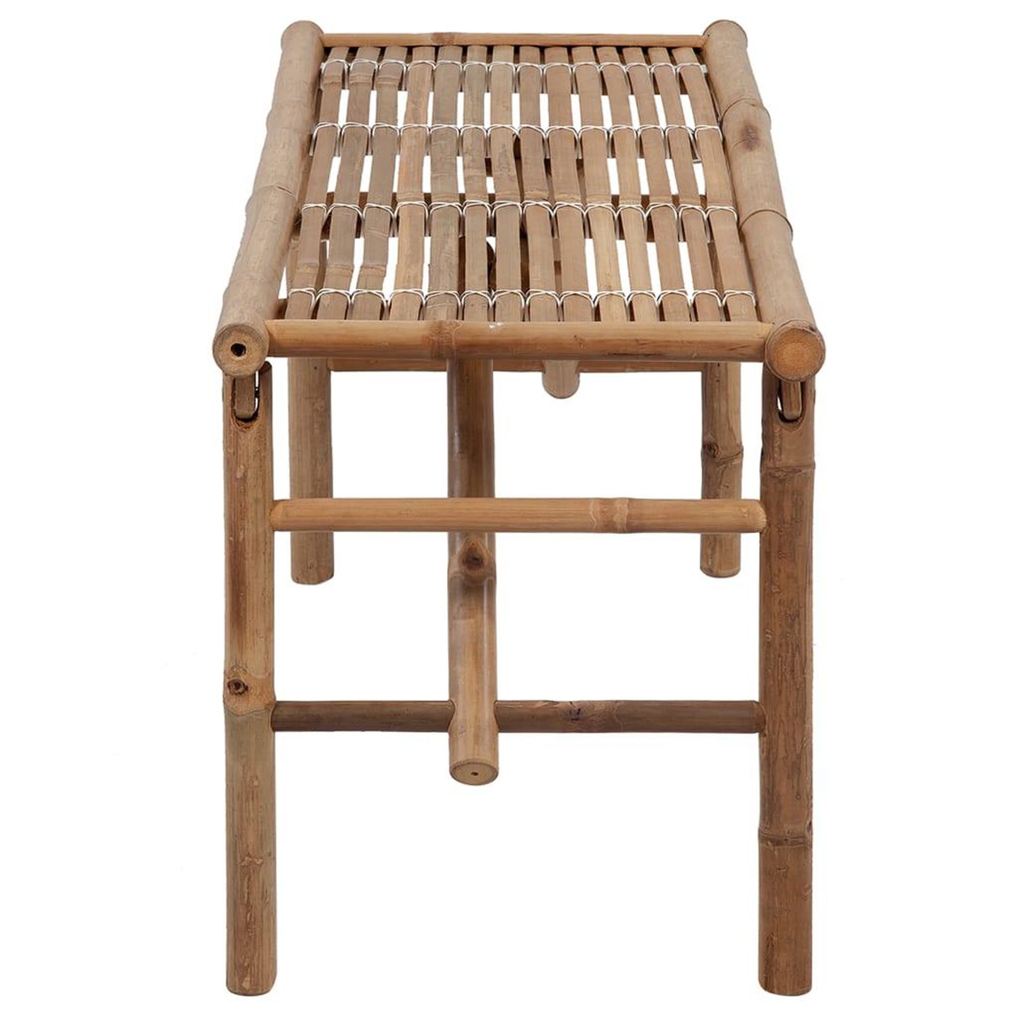 Voir la diapositive 4 : VIDAXL Banc de jardin pliable avec coussin 118 cm Bambou