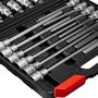 Voir la diapositive 4 : tectake Jeu de clés à douille six pans creux 30 pièces 1/2 pouce noir/rouge