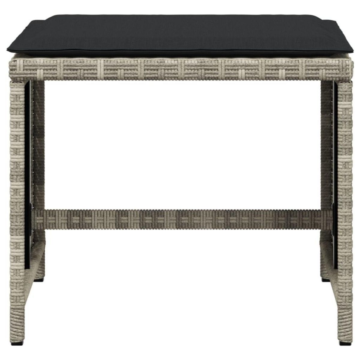 VIDAXL Tabourets de jardin et coussins lot de 4 gris clair 41x41x36 cm