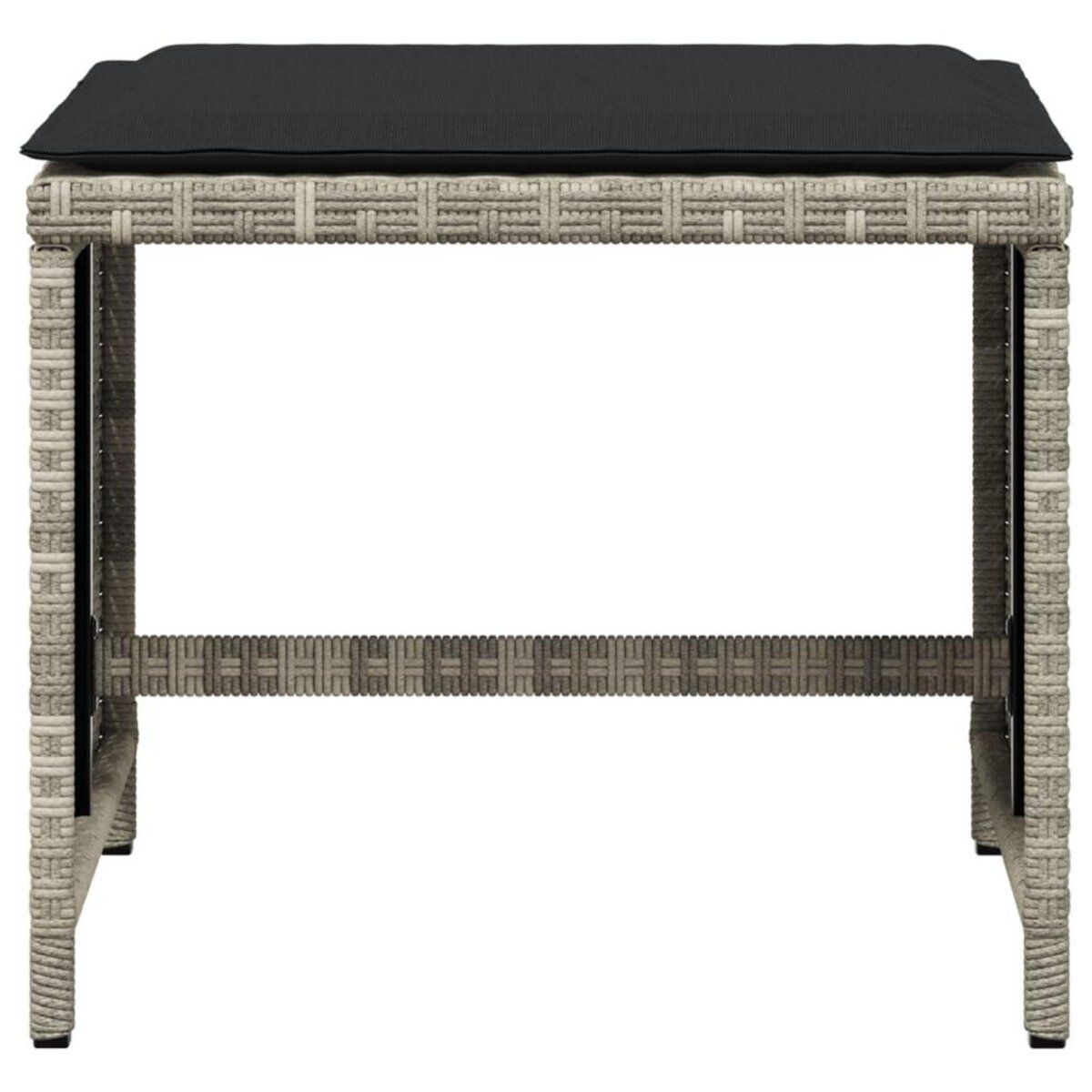 VIDAXL Tabourets de jardin et coussins lot de 4 gris clair 41x41x36 cm