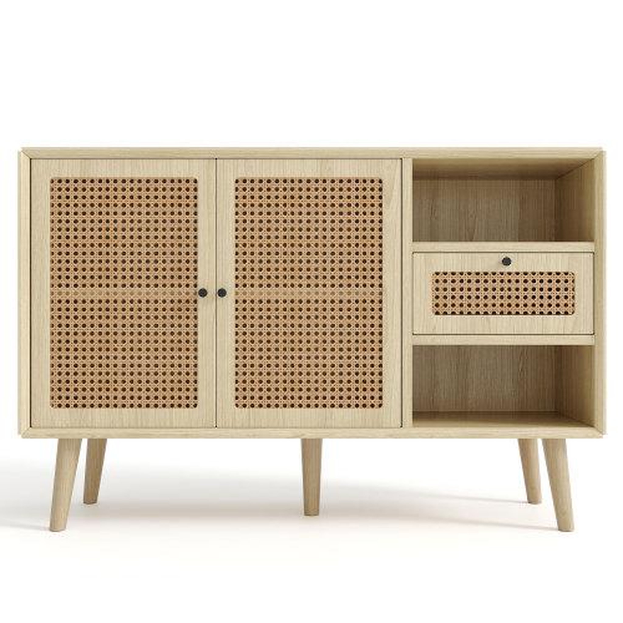 MERAX Buffet 2 porte(s) 1 tiroir(s) - 120 cm naturel mdf