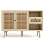 MERAX Buffet 2 porte(s) 1 tiroir(s) - 120 cm naturel mdf