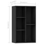 Voir la diapositive 6 : VIDAXL Bibliotheque/Buffet Noir 50x25x80 cm Bois d'ingenierie