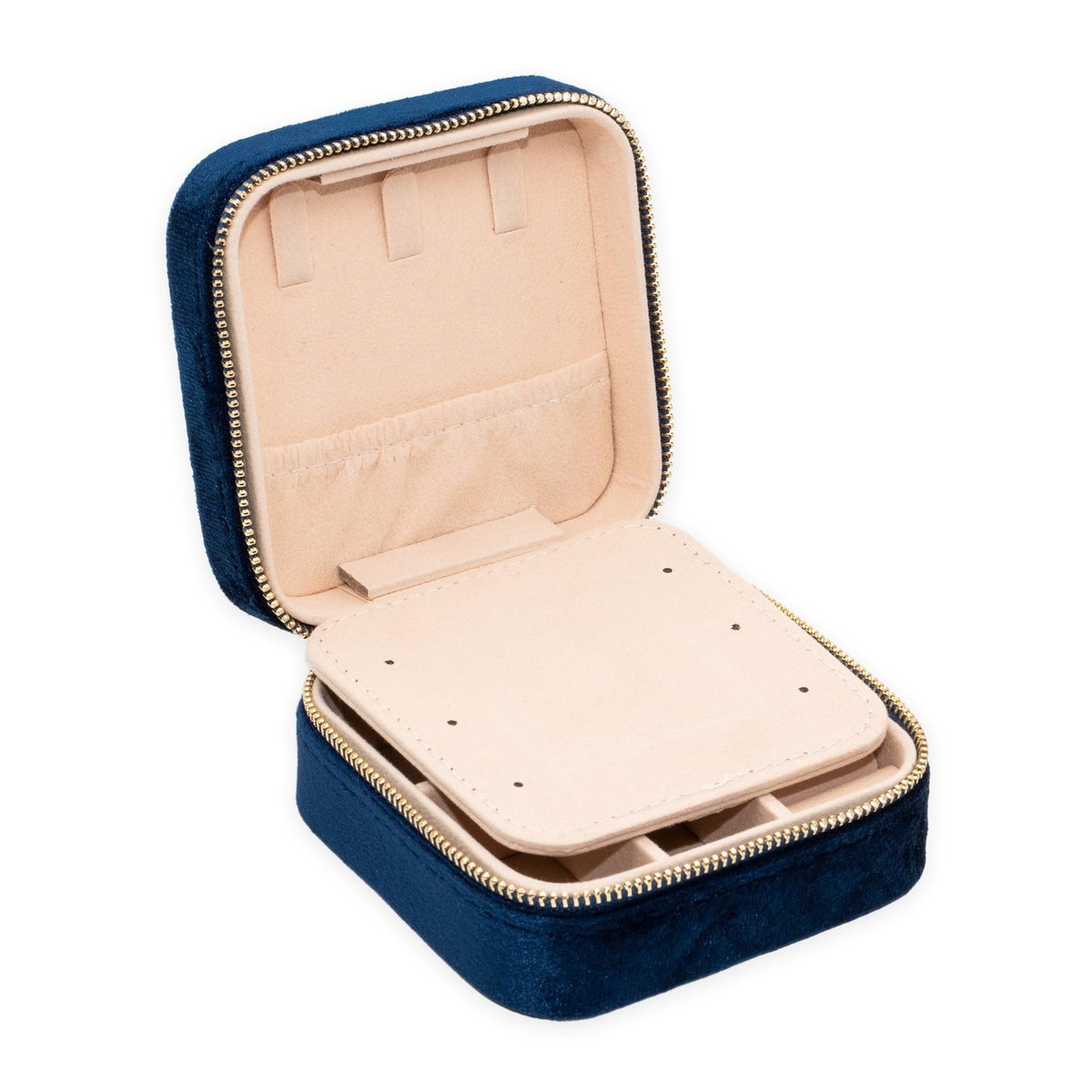 SLOYA Boîte à bijoux velours bleu lapis-lazuli
