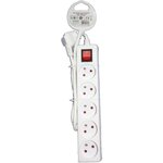 VELAMP Multiprise de 5 prises 2 pôles + terre et interrupteur