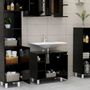 Voir la diapositive 3 : VIDAXL Armoire de salle de bain Noir 60x32x53,5 cm Bois d'ingenierie