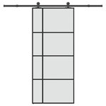 VIDAXL Porte coulissante avec kit de quincaillerie 90x205 cm Verre ESG