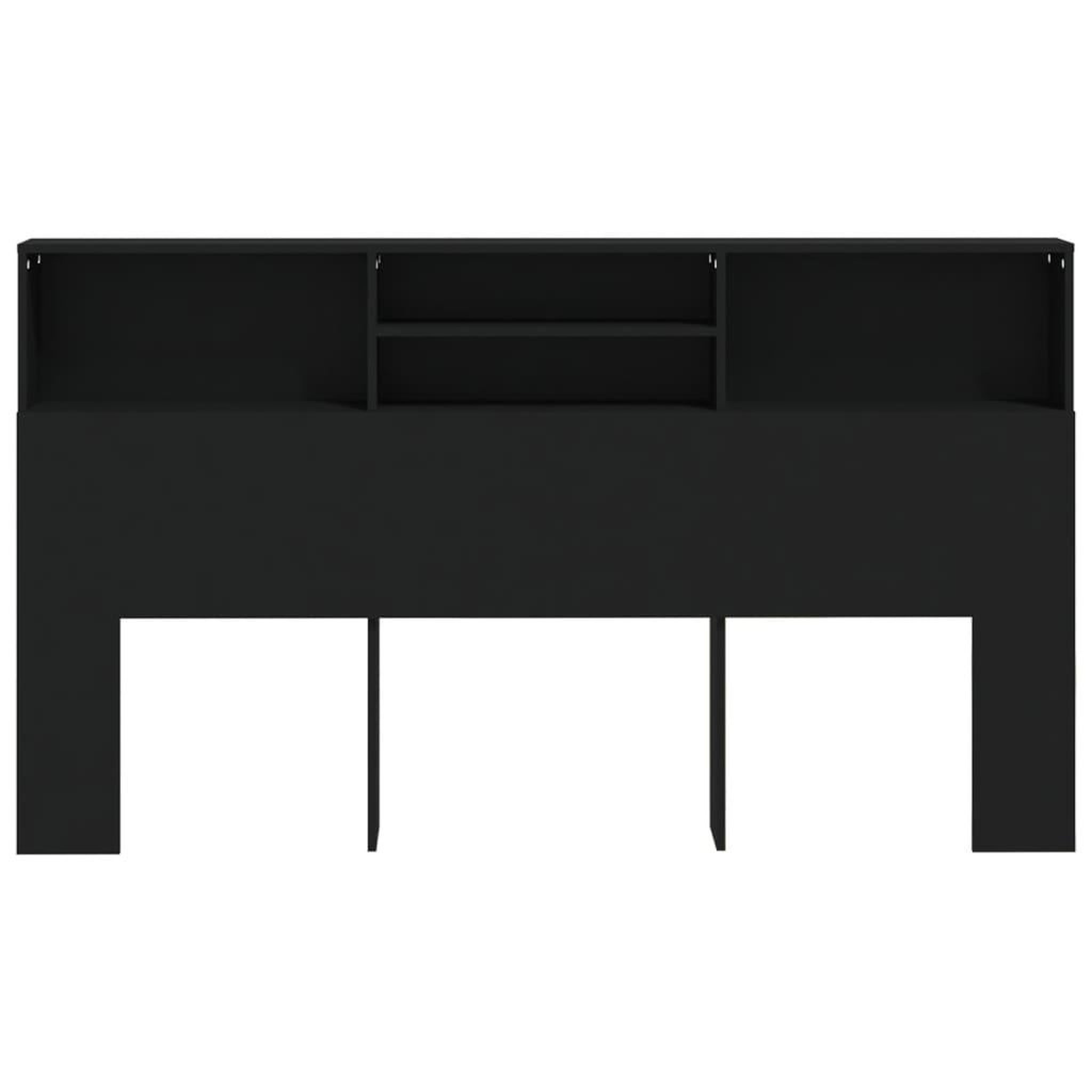 Voir la diapositive 3 : VIDAXL Armoire de tete de lit Noir 180x19x103,5 cm