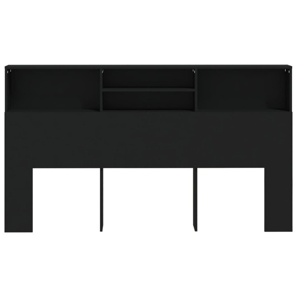 VIDAXL Armoire de tete de lit Noir 180x19x103,5 cm