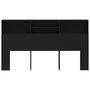 Voir la diapositive 3 : VIDAXL Armoire de tete de lit Noir 180x19x103,5 cm