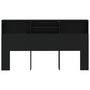 Voir la diapositive 3 : VIDAXL Armoire de tete de lit Noir 180x19x103,5 cm