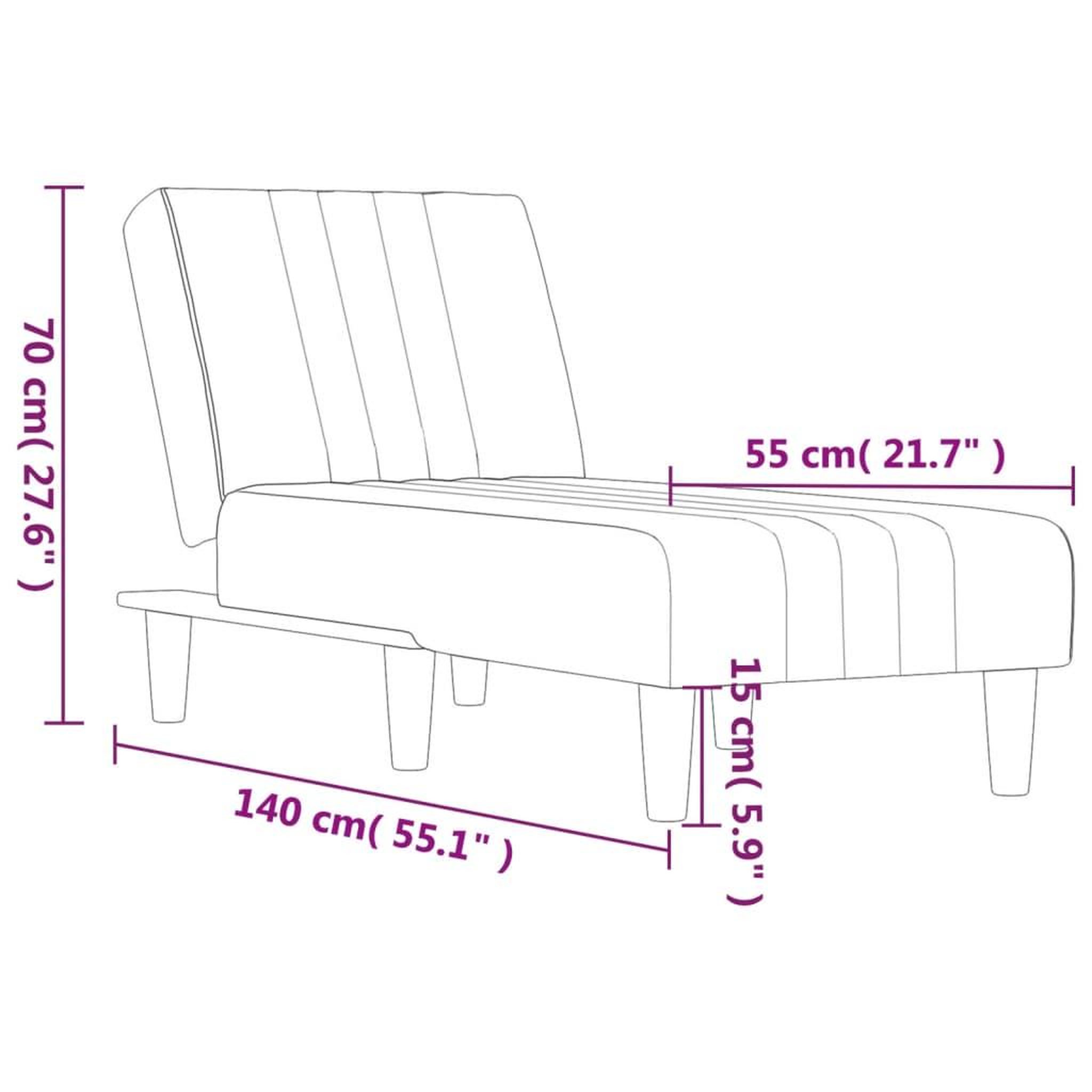 Voir la diapositive 6 : VIDAXL Chaise longue gris fonce velours