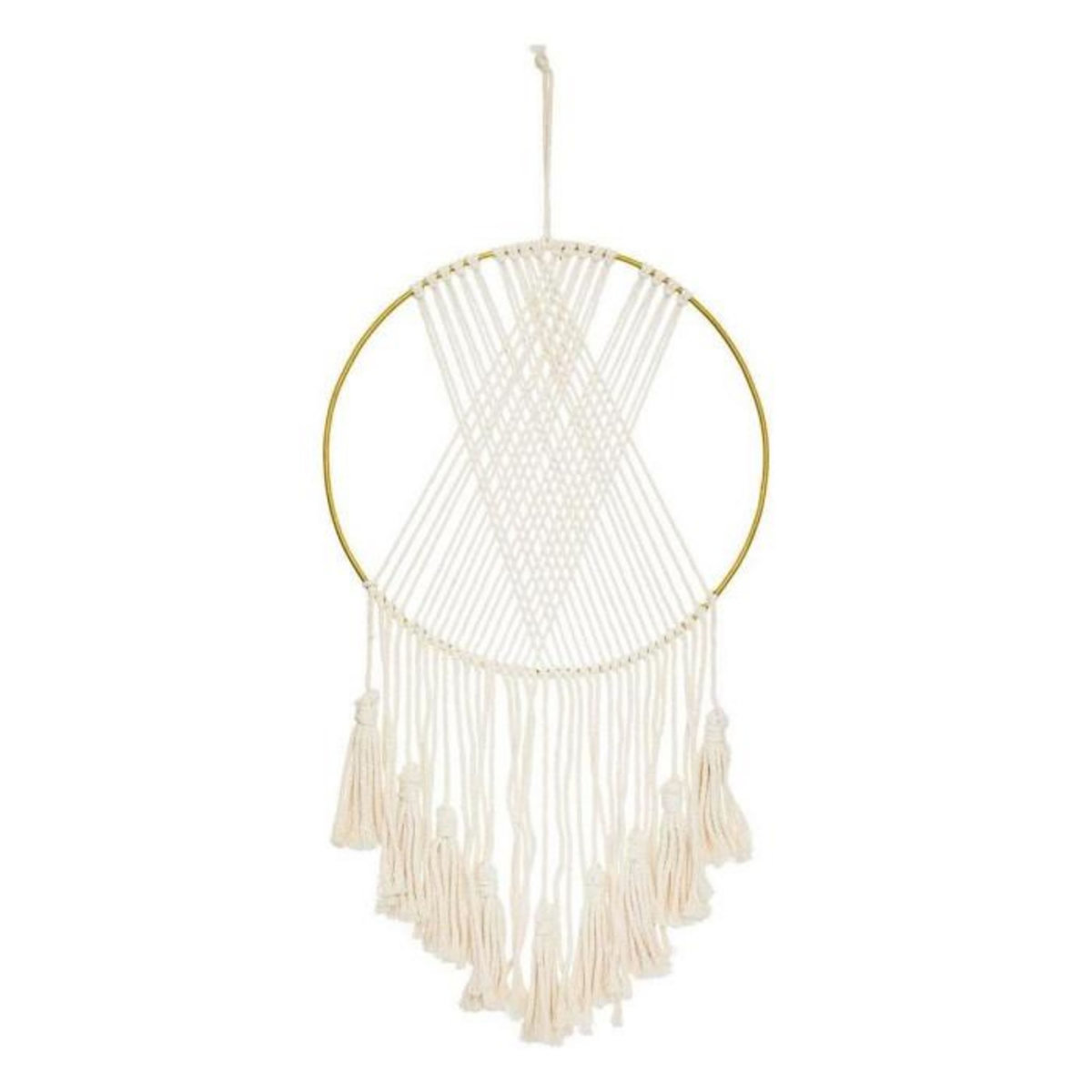 ATMOSPHERA Déco Murale Macramé  Soline  77cm Blanc
